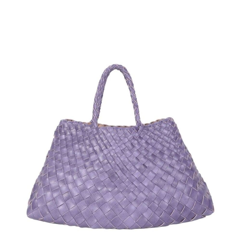 Tiffany & Fred Paris Woven Leather Tote, Purple